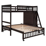 Wooden L-Shaped Twin Over Full Adult Bunk Beds with Storage - [Drawers]