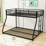 Low Metal Heavy-Duty Twin Over Full Bunk Beds for Adults, Kids