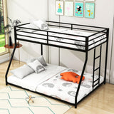 Low Metal Heavy-Duty Twin Over Full Bunk Beds for Adults, Kids