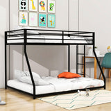 Low Metal Heavy-Duty Twin Over Full Bunk Beds for Adults, Kids