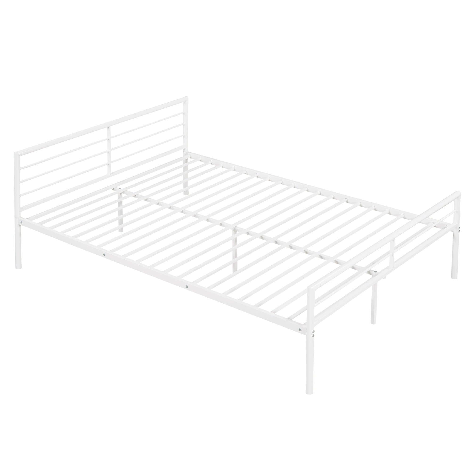 L-Shaped Twin Over Full Bunk Bed with Desk - [Metal, Detachable]