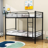 Twin Over Twin Bunk Beds for Kids, Adults - [Metal, Convertible, Small Room]