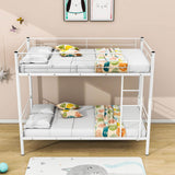 Twin Over Twin Bunk Beds for Kids, Adults - [Metal, Convertible, Small Room]