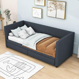 Upholstered Twin Daybed with Storage - [Drawers]