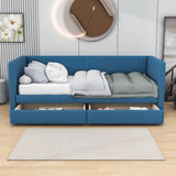 Upholstered Twin Daybed with Storage - [Drawers]