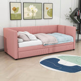 Upholstered Twin Daybed with Storage - [Drawers]