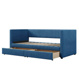 Upholstered Twin Daybed with Storage - [Drawers]