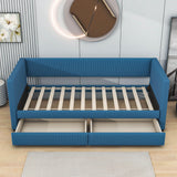 Upholstered Twin Daybed with Storage - [Drawers]