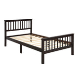 Twin Size Kids Platform Bed Frame with Headboard - [Mattress Foundation]