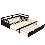 Modern Wood Twin / King Extendable Daybed with Twin Trundle