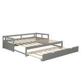 Modern Wood Twin / King Extendable Daybed with Twin Trundle