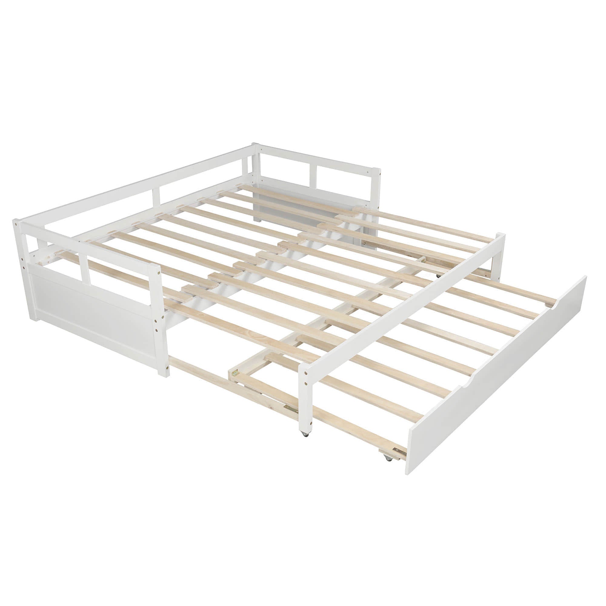 Modern Wood Twin / King Extendable Daybed with Twin Trundle