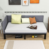 Linen Upholstered Twin Daybed Couch for Living Room