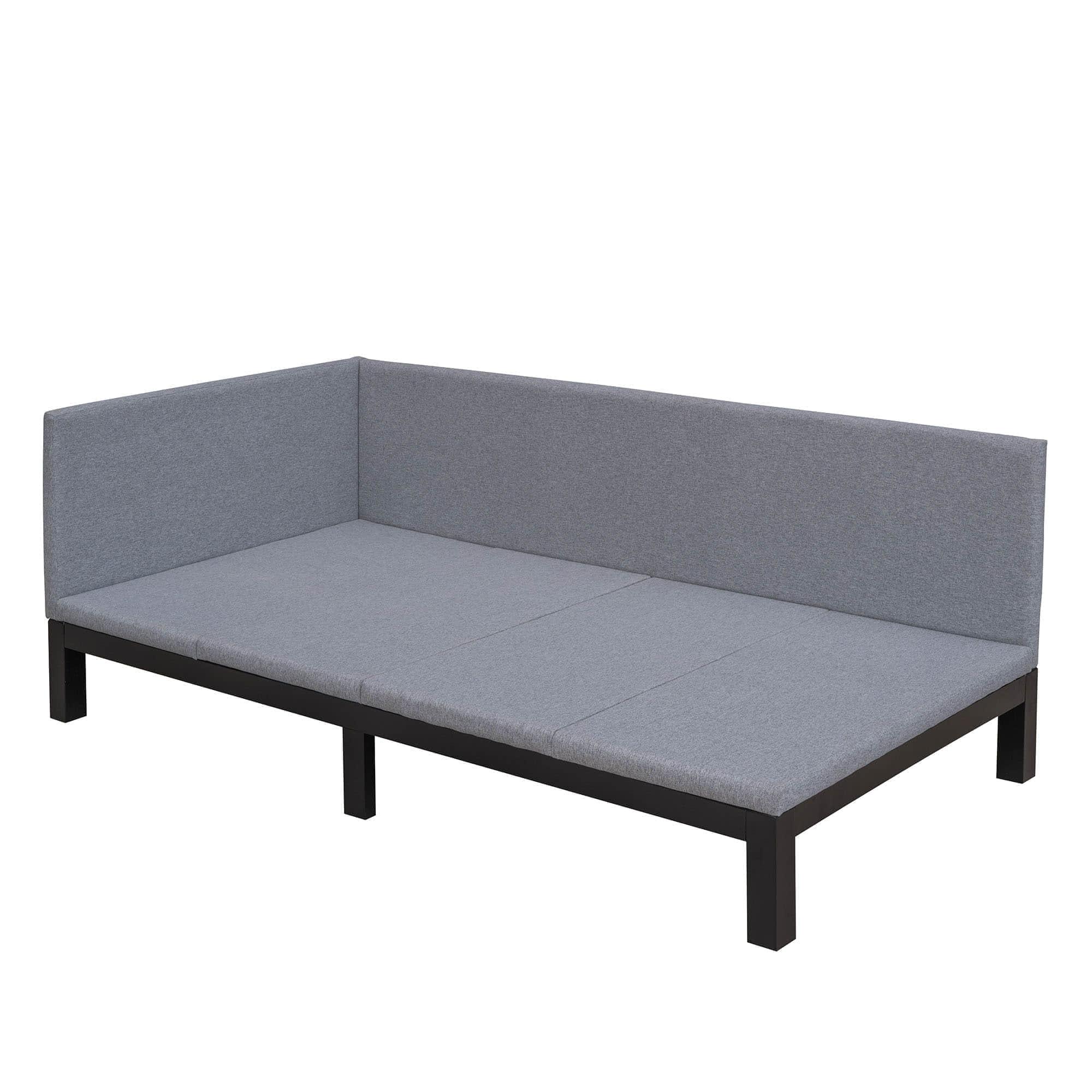 Linen Upholstered Twin Daybed Couch for Living Room