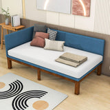 Linen Upholstered Twin Daybed Couch for Living Room