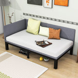 Linen Upholstered Twin Daybed Couch for Living Room