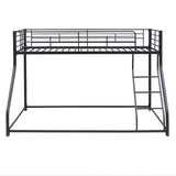 Twin XL Over Queen Metal Floor Loft Bunk Beds for Adults, Kids