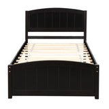 Wood Modern Classic Platform Bed with Headboard for Kids Adults