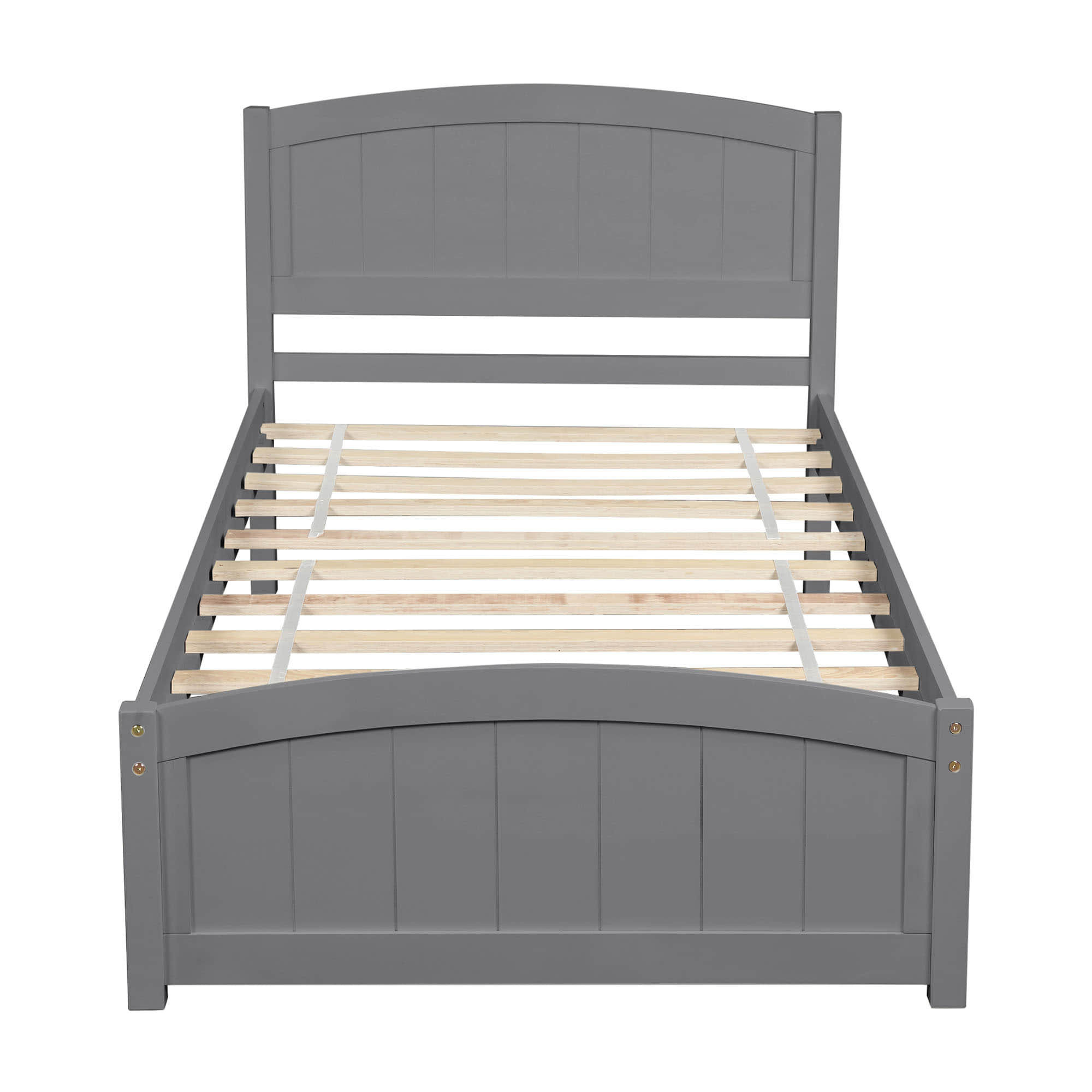 Wood Modern Classic Platform Bed with Headboard for Kids Adults