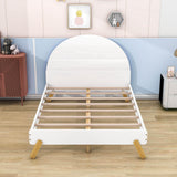 Wooden Cool Full Size Platform Bed with Unicorn Headboard for Girls, Kids