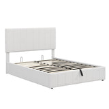 Modern Upholstered Full Bed Frame with Storage - Hydraulic Lift Up System