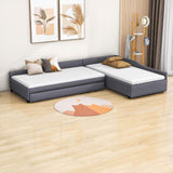 Upholstered Double Twin Daybed with Trundle and Storage - [Drawer]