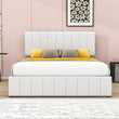 Modern Queen Upholstered Bed Frame with Storage - Hydraulic Lift System