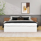 Wooden Queen Bed Frame with Headboard and Storage Drawers