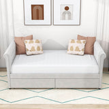 Modern Luxury Twin Size Upholstered Daybed with Storage for Adults