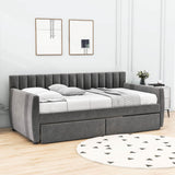 Modern Upholstered Twin Daybed with Storage - [Sofa Bed in Living Room]