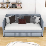 Modern Twin Upholstered Daybed with Trundle Bed - [Sofa Bed in Living Room]