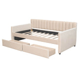 Modern Upholstered Twin Daybed with Storage - [Sofa Bed in Living Room]