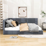 Full Size Velvet Upholstered Daybed in Living Room