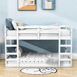 Montessori Low Twin Over Twin Bunk Beds for Kids Toddler - Wooden