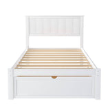 Wooden Twin Size Platform Bed Frame with Under bed Storage - [Drawer]