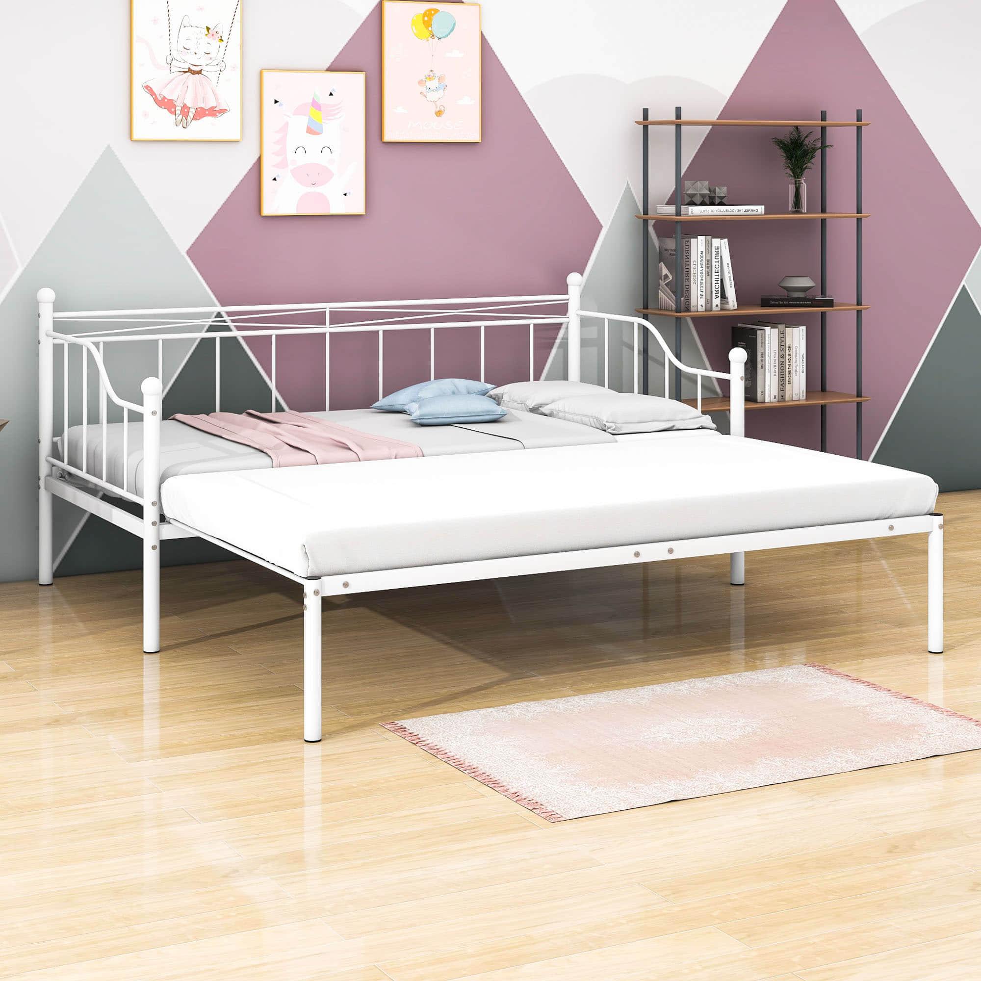 Metal Twin Daybed with Pop up Trundle