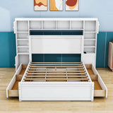 Smart Queen Storage Bed Frame with Headboard and Charging Station