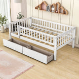 Twin Size Toddler Nursery Daybed with Storage Drawers