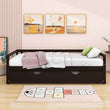 Modern Wood Twin / King Extendable Daybed with Twin Trundle